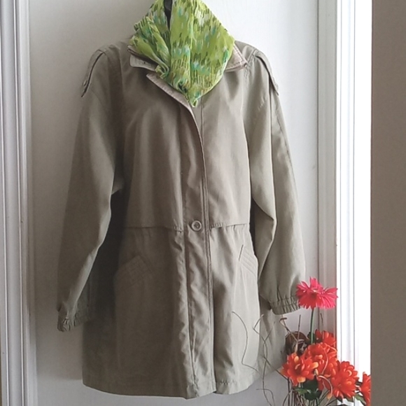 Utex | Grey Green Trench Fall Coat - Picture 8 of 11